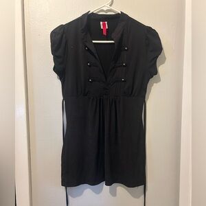 Black Blouse with tie waist